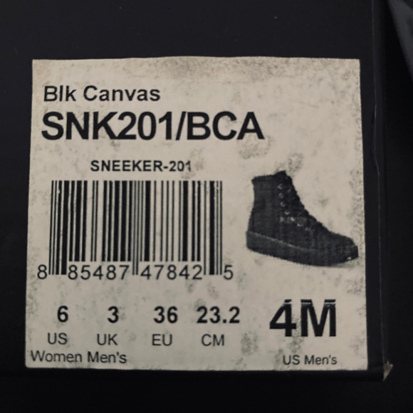 DEMONIA - SNEEKER CREEPER - Size UK 4 US 6 - BLACK Canvas - Picture 8 of 9